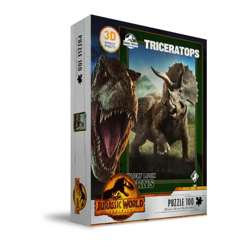 Puzzle jurassic world triceratops 3d eff 100pcs